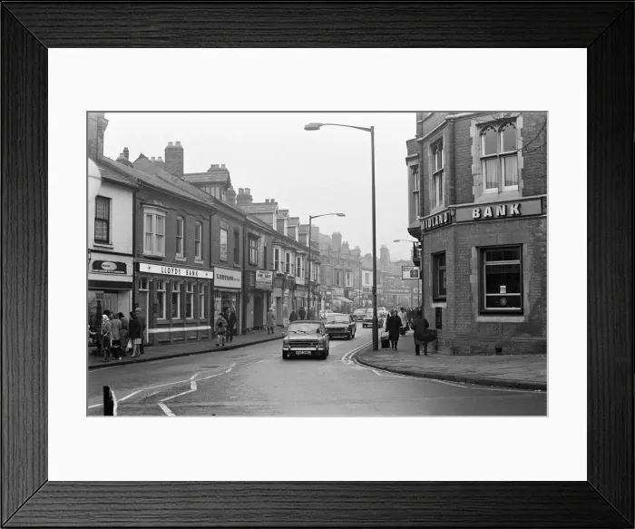 Framed Print : Solihull High Street, West Midlands. 13th January 1973 Framed Print : Solihull High Street, West Midlands. 13th January 1973