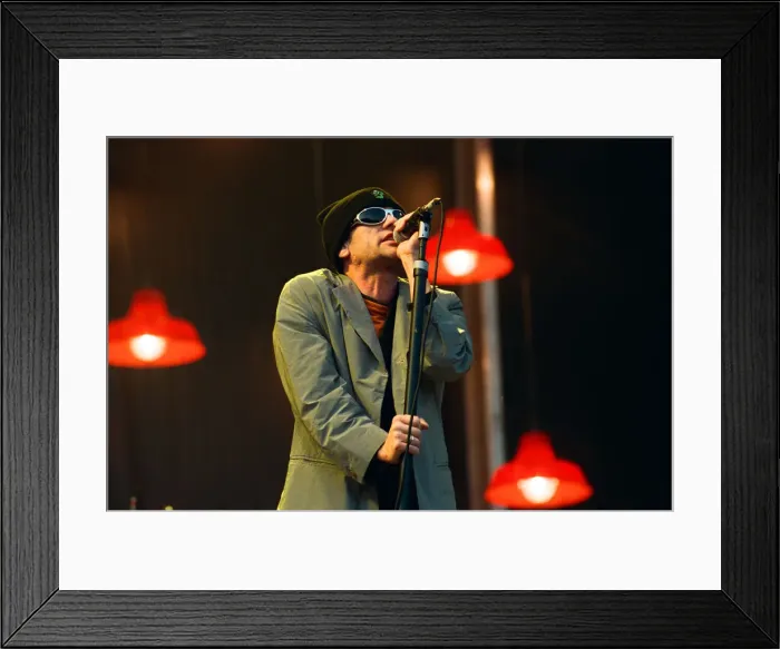 Framed Print : Michael Stipe. R. E. M. in concert at the Galpharm Stadium. 25th July 1995 Framed Print : Michael Stipe. R. E. M. in concert at the Galpharm Stadium. 25th July 1995