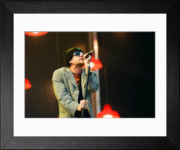 Framed Print : Michael Stipe. R. E. M. in concert at the Galpharm Stadium. 25th July 1995 Framed Print : Michael Stipe. R. E. M. in concert at the Galpharm Stadium. 25th July 1995