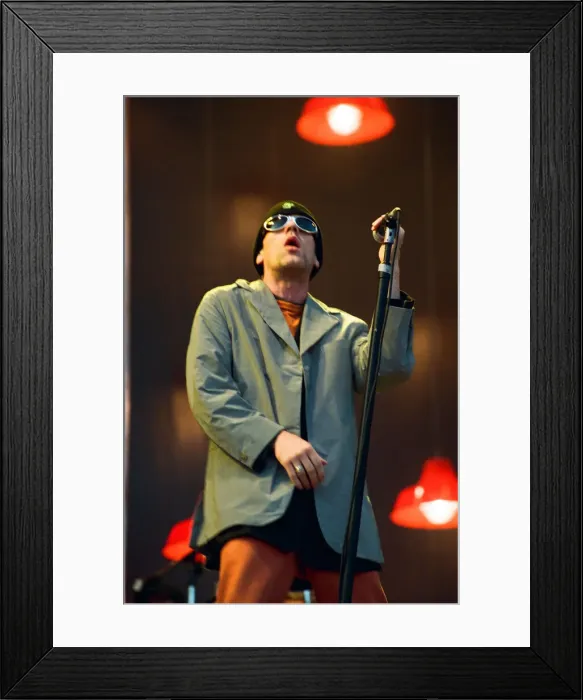 Framed Print : Michael Stipe. R. E. M. in concert at the Galpharm Stadium. 25th July 1995 Framed Print : Michael Stipe. R. E. M. in concert at the Galpharm Stadium. 25th July 1995
