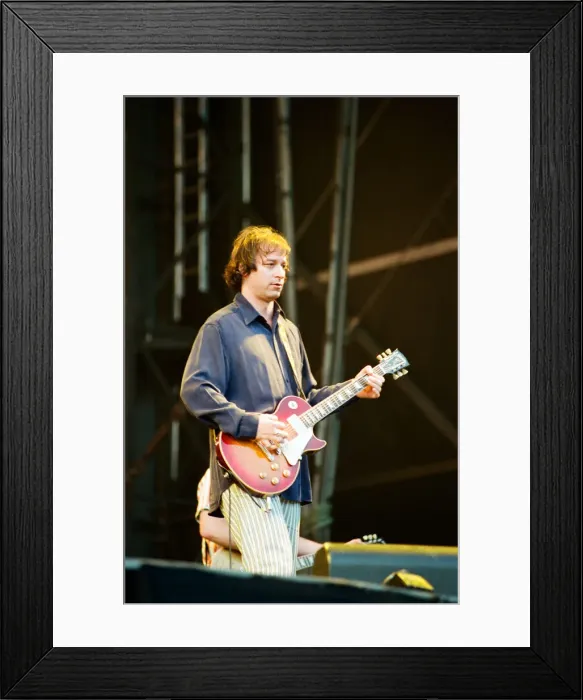 Framed Print : Peter Buck. R. E. M. in concert at the Galpharm Stadium. 25th July 1995 Framed Print : Peter Buck. R. E. M. in concert at the Galpharm Stadium. 25th July 1995