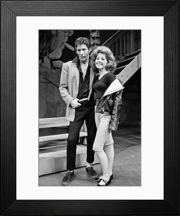 Framed Print : The cast of the American musical Grease rehearsing at the New London theatre off Drury Framed Print : The cast of the American musical Grease rehearsing at the New London theatre off Drury