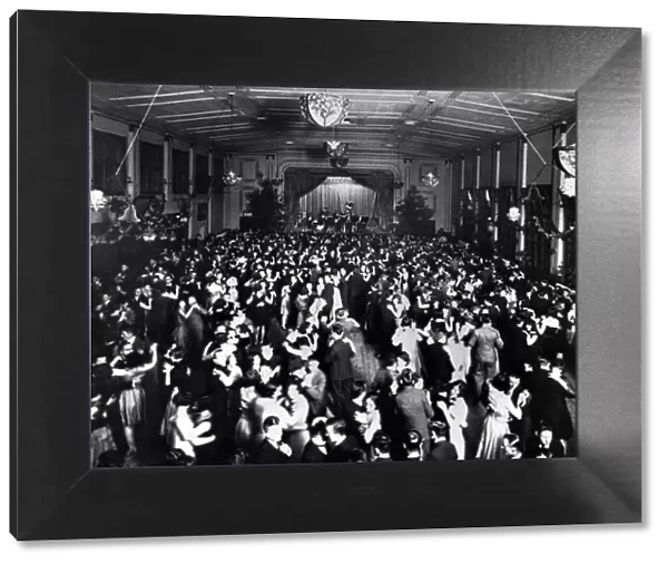 Crowded dance floor at the GEC ballroom in Coventry. Circa 1935
