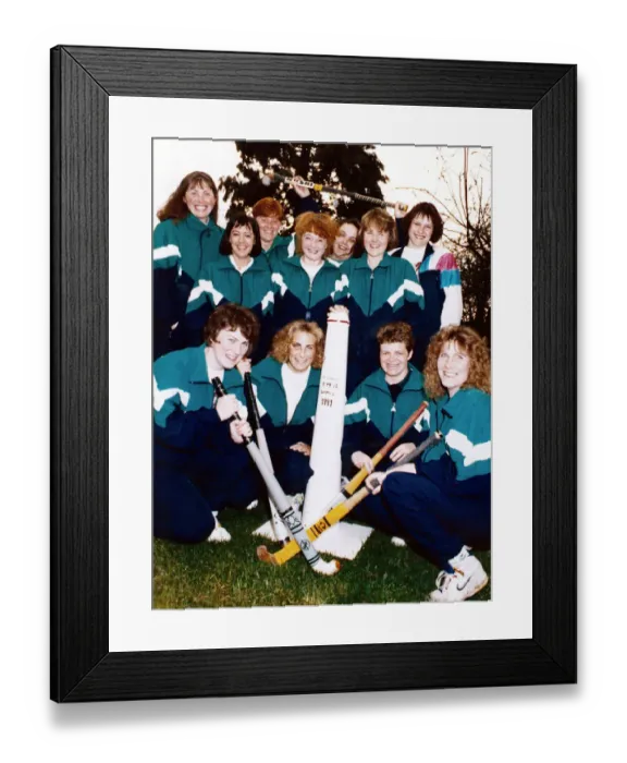 Framed Print : It wouldn t happen in Soccer! Roseberry ladies hockey team came back with the silver