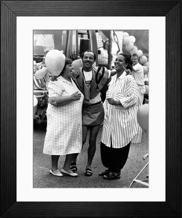 Framed Print : Song and dance filled the air as hundreds of people gathered at Toxteth Framed Print : Song and dance filled the air as hundreds of people gathered at Toxteth