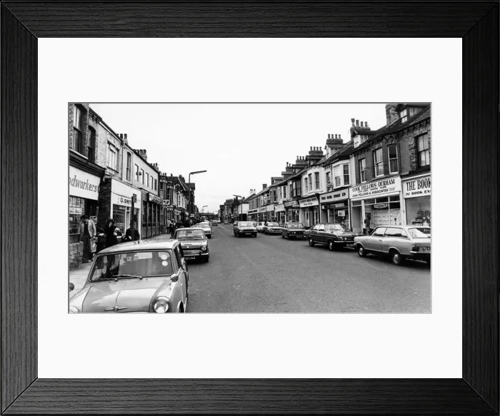 Framed Print : Station Road, Redcar, North Yorkshire, 3rd November 1977 Framed Print : Station Road, Redcar, North Yorkshire, 3rd November 1977
