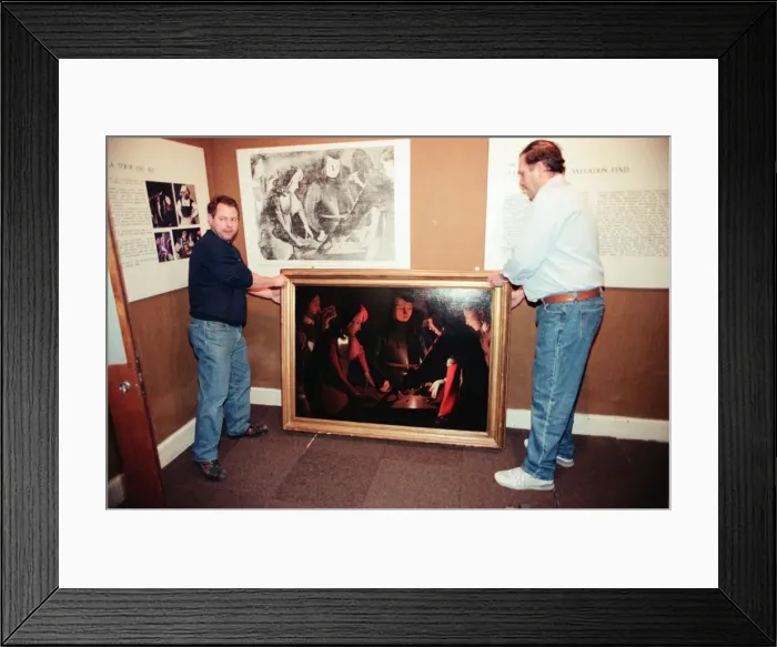 Framed Print : The Dice Players, is moved from its home in Preston Hall Museum in readiness for its trip