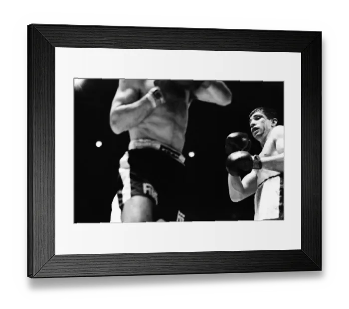 Framed Print : Boxing match between Jimmy Tibbs (white shorts) v Franco Macchia Framed Print : Boxing match between Jimmy Tibbs (white shorts) v Franco Macchia