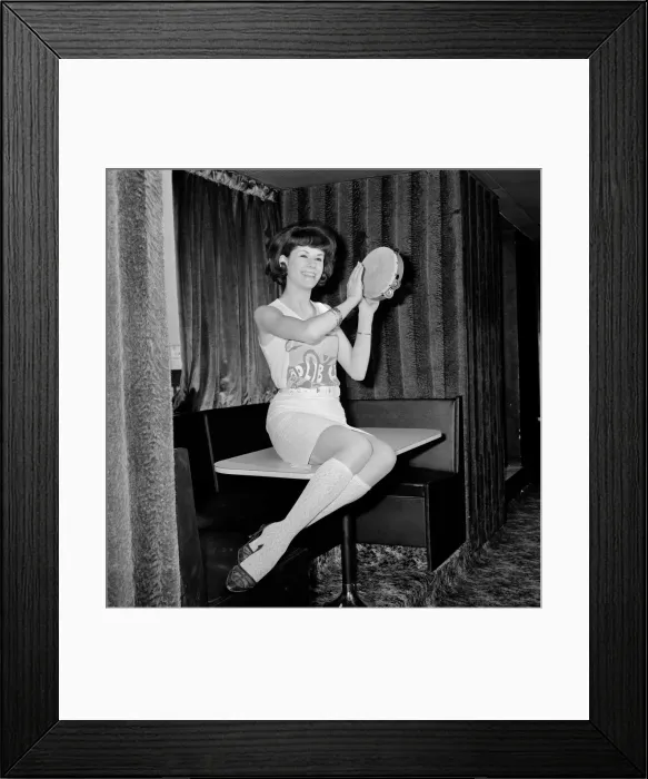 Framed Print : 20 year old Shireen Smith, newest hostess at The Ad Lib Club in Soho. 17th August 1965 Framed Print : 20 year old Shireen Smith, newest hostess at The Ad Lib Club in Soho. 17th August 1965