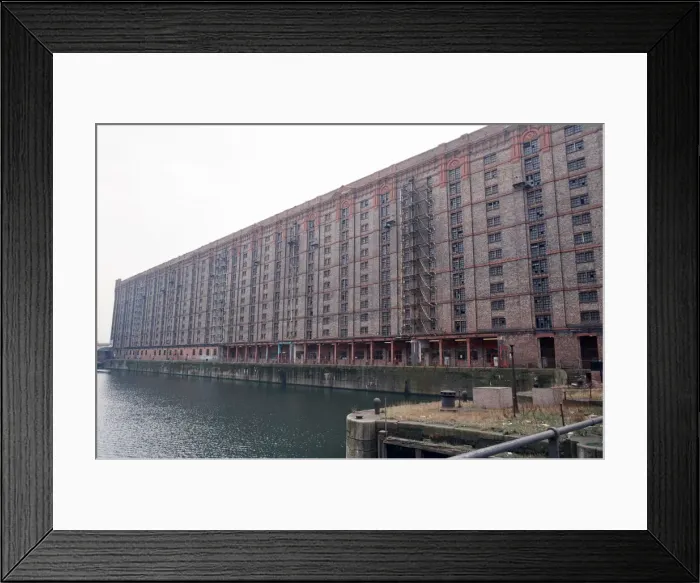 Framed Print : General view at Stanley Dock in Liverpool, showing the tobacco warehouse building Framed Print : General view at Stanley Dock in Liverpool, showing the tobacco warehouse building