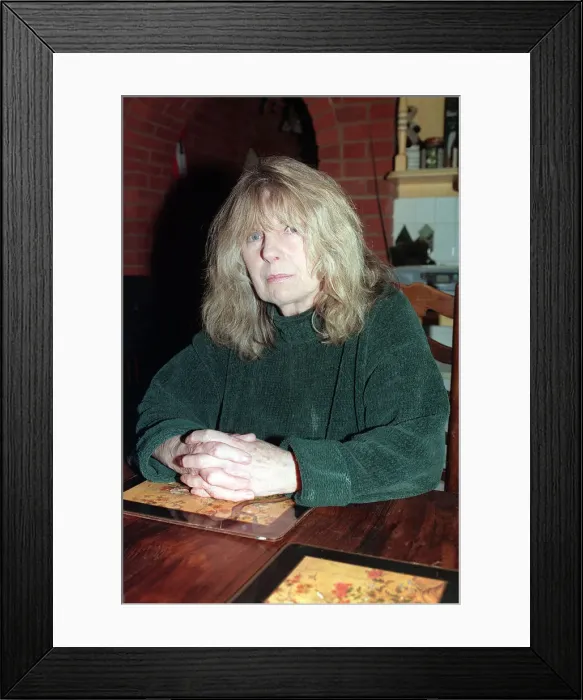 Framed Print : Carla Lane Television Scripwriter May 1998 At homeEnglish television writer Carla