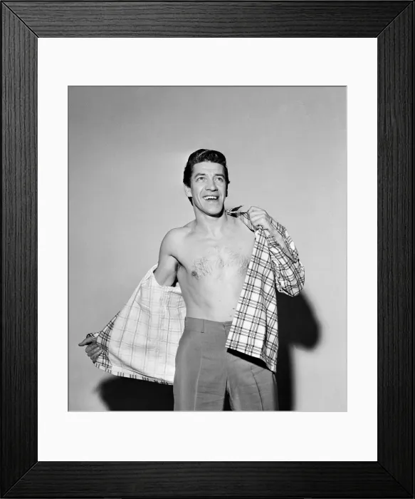 Framed Print : Singer Michael Holliday poses wearing check shirt. 24th November 1957 Framed Print : Singer Michael Holliday poses wearing check shirt. 24th November 1957