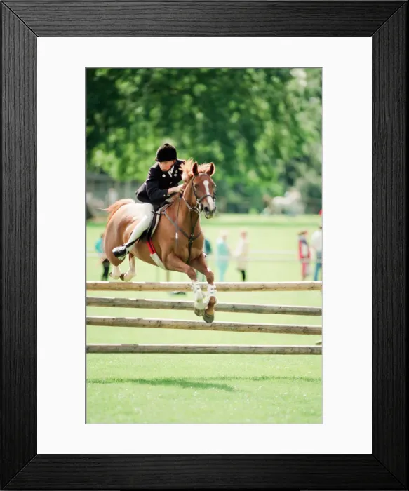Framed Print : Agricultural Show Cleveland, 24th July 1993. John Brennon makes a clear round Framed Print : Agricultural Show Cleveland, 24th July 1993. John Brennon makes a clear round