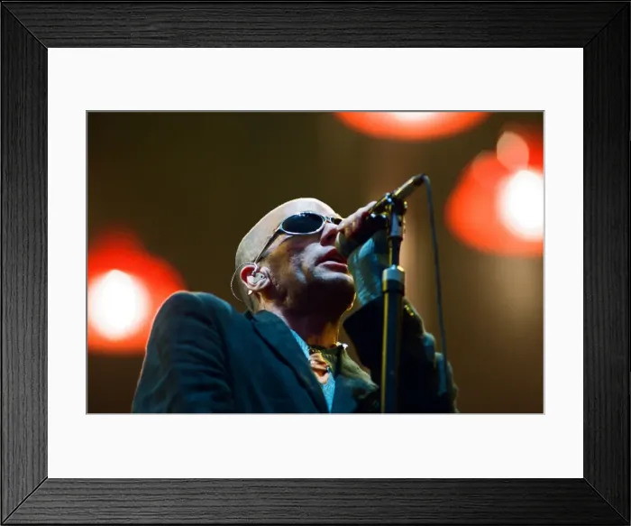 Framed Print : Peter Buck, R. E. M. in concert at the Galpharm Stadium. 25th July 1995 Framed Print : Peter Buck, R. E. M. in concert at the Galpharm Stadium. 25th July 1995