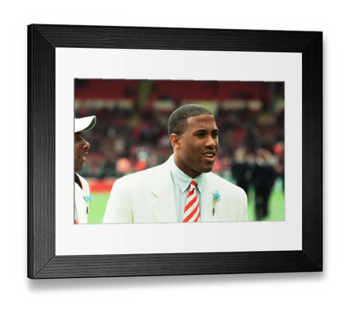 Framed Print : Liverpools John Barnes on the pitch at Wembley before the FA Cup Final against