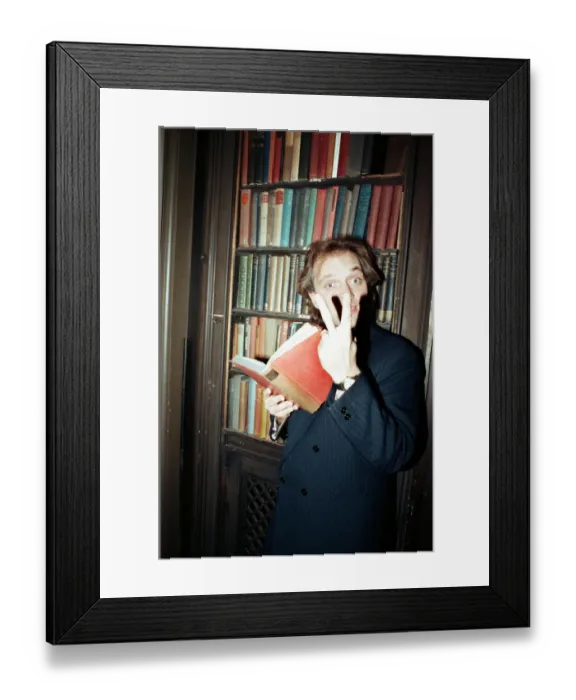 Framed Print : Actor Rik Mayall, at a press call for The New Statesman television programme