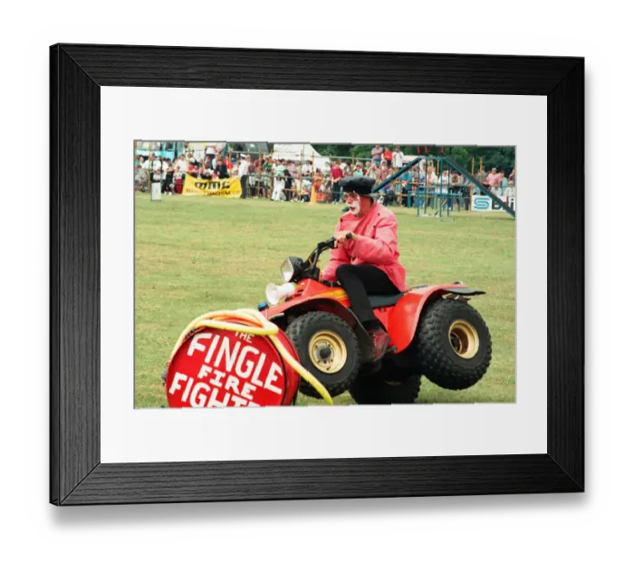 Framed Print : The British Steel Gala held at Kirkleatham. Dingle Fingle the Clown Policeman entertains Framed Print : The British Steel Gala held at Kirkleatham. Dingle Fingle the Clown Policeman entertains