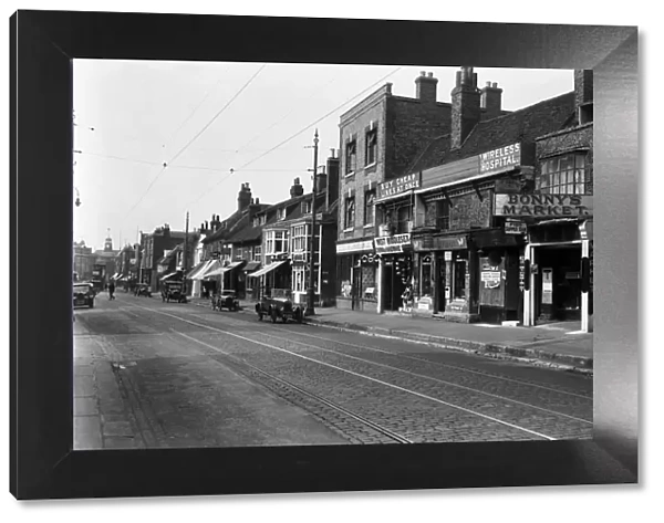 Bonnys market in Uxbridge High Street, Greater London circa 1929