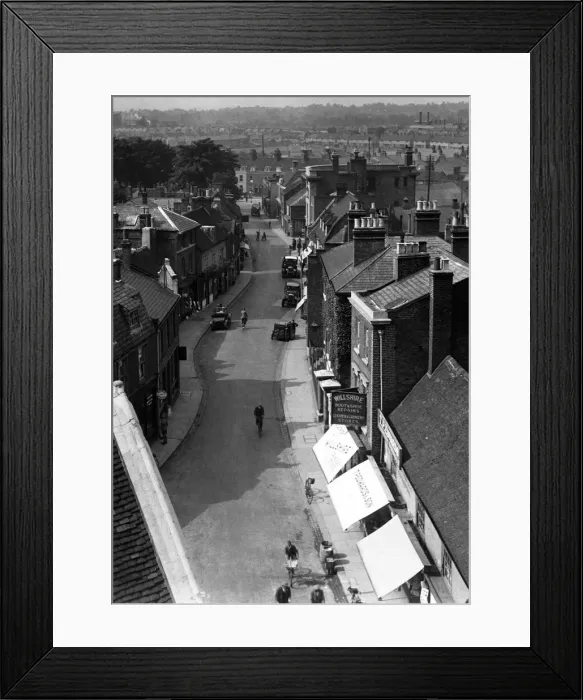 Framed Print : Uxbridge, Windsor Street from church tower. Uxbridge, Greater London, Circa 1930