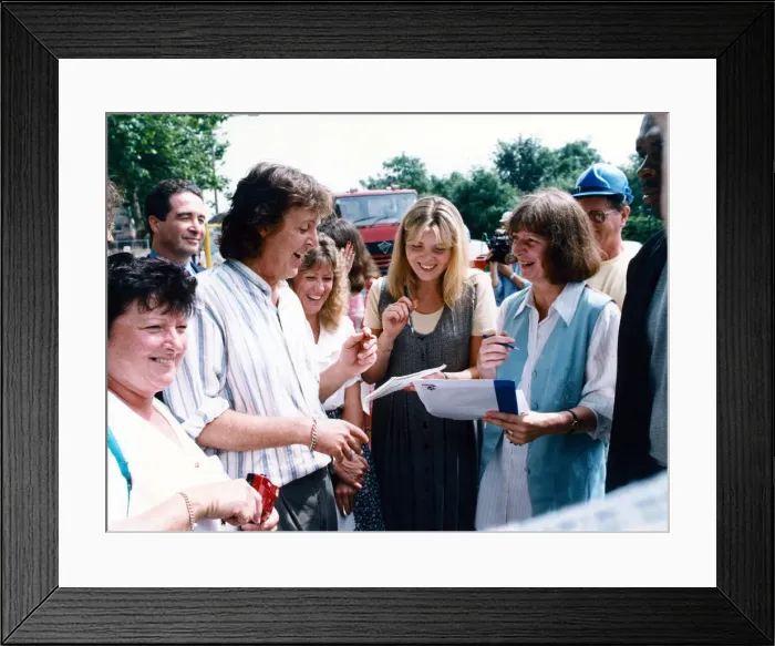 Framed Print : Paul McCartney in Liverpool to view the almost completed Liverpool Institute of Framed Print : Paul McCartney in Liverpool to view the almost completed Liverpool Institute of