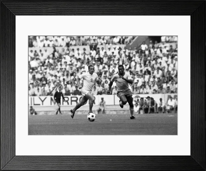 Framed Print : Brazil vs Czechoslovakia 1970 World Cup Group C. Brazil won 4-1 On the eve of