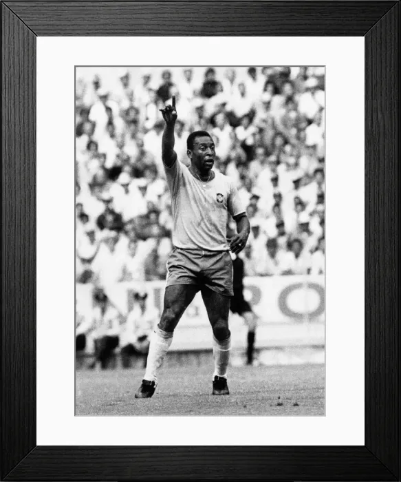 Framed Print : Brazil vs Czechoslovakia 1970 World Cup Group C. Brazil won 4-1 On the eve of