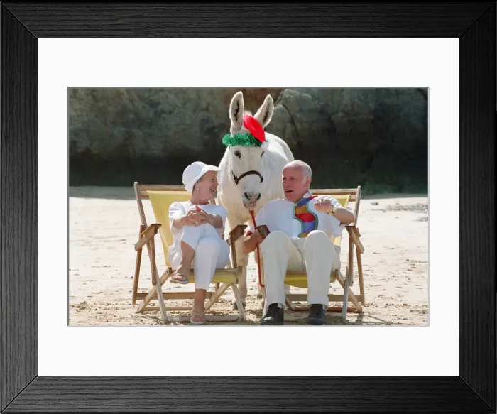 Framed Print : Filming of the new series of the BBC television comedy series One Foot In The Grave in