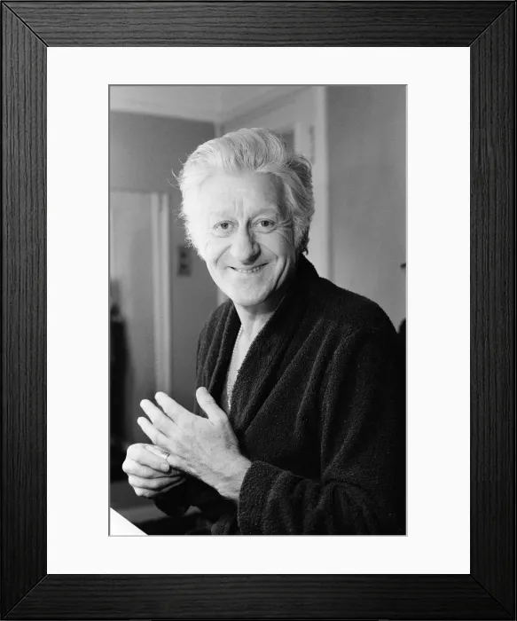 Framed Print : Actor John Pertwee in the dressing room being made up for his role as Wurzel Gummidge in