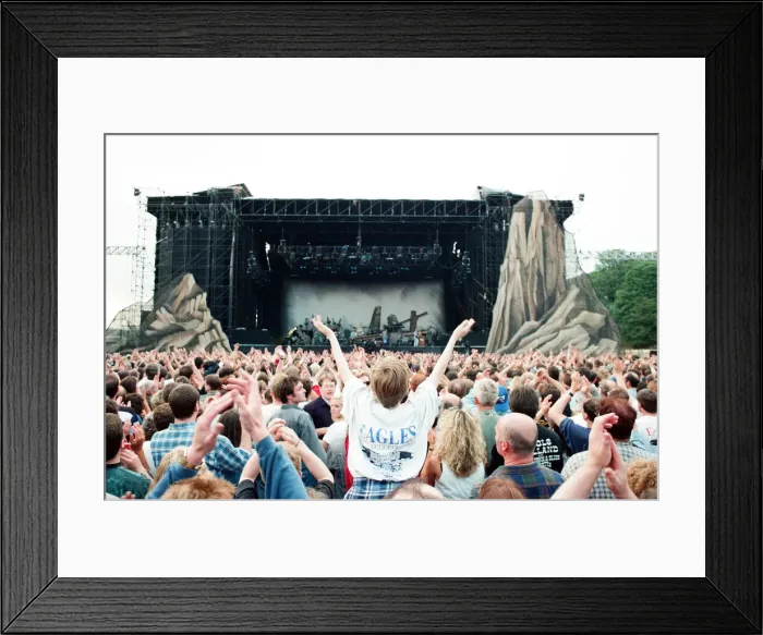 Framed Print : The Eagles performing live at the McAlpine Stadium in Huddersfield. 10th July 1996 Framed Print : The Eagles performing live at the McAlpine Stadium in Huddersfield. 10th July 1996