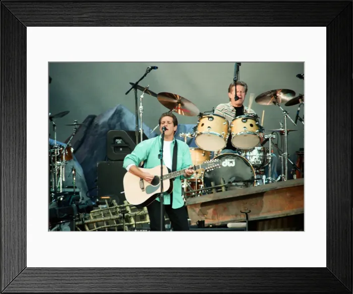 Framed Print : Glenn Frey of The Eagles performing live at the McAlpine Stadium in Huddersfield