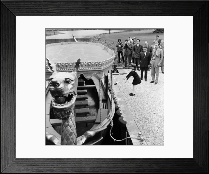 Framed Print : The Launch of a new boat at Longleat, Wiltshire. 22nd March 1967 Framed Print : The Launch of a new boat at Longleat, Wiltshire. 22nd March 1967