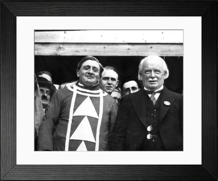 Framed Print : Left to right, David Emrys James Welsh bard, (chaired bard, with robes) Framed Print : Left to right, David Emrys James Welsh bard, (chaired bard, with robes)