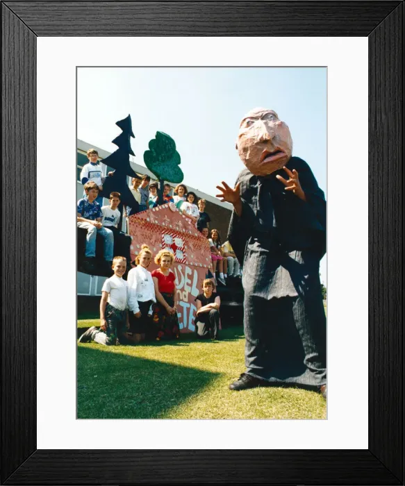 Framed Print : Creative Cleveland school kids have been working flat out to get their magnificent float Framed Print : Creative Cleveland school kids have been working flat out to get their magnificent float