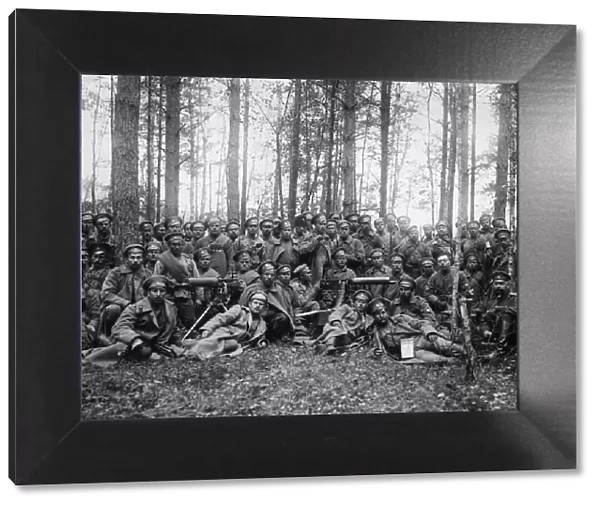 The Company of the 7th Regiment of Chasseurs pose for the camera Circa 1915