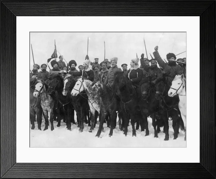 Framed Print : The Russian Christmas is twelve days behind ours but the Armies are already making Framed Print : The Russian Christmas is twelve days behind ours but the Armies are already making