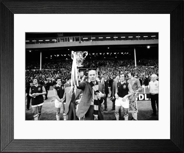 Framed Print : Aston Villa v Norwich City, Score 1-0 to Aston Villa. Aston Villa Manager Ron Saunders Framed Print : Aston Villa v Norwich City, Score 1-0 to Aston Villa. Aston Villa Manager Ron Saunders