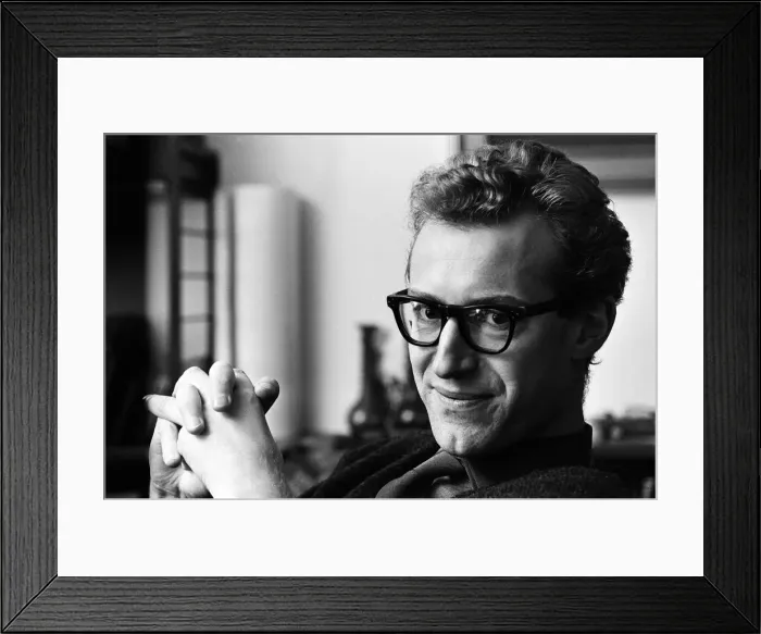 Framed Print : Bamber Gascoigne, TV personality, portrait at home. 1st November 1966