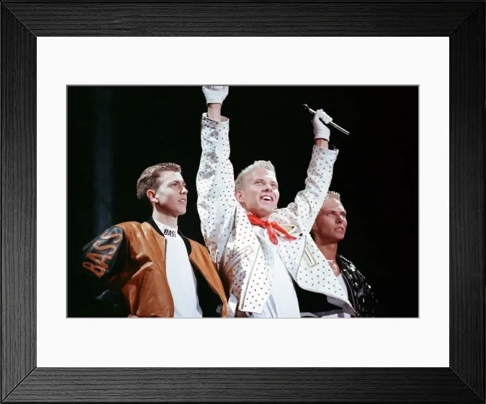 Framed Print : Pop group Bros, from left to right, Craig Logan, Matt Goss and Luke Goss. 10th July 1988 Framed Print : Pop group Bros, from left to right, Craig Logan, Matt Goss and Luke Goss. 10th July 1988