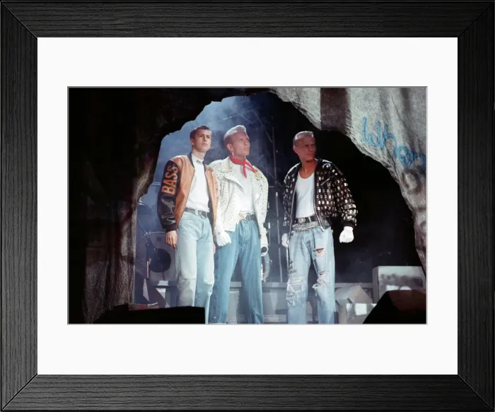 Framed Print : Pop group Bros, from left to right, Craig Logan, Matt Goss and Luke Goss. 10th July 1988 Framed Print : Pop group Bros, from left to right, Craig Logan, Matt Goss and Luke Goss. 10th July 1988