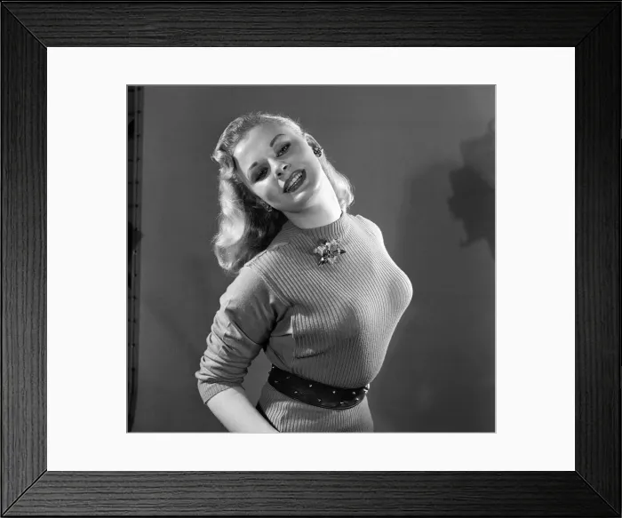 Framed Print : Actress / Model Norma Ann Sykes, best known as Sabrina. 5th January 1955 Framed Print : Actress / Model Norma Ann Sykes, best known as Sabrina. 5th January 1955