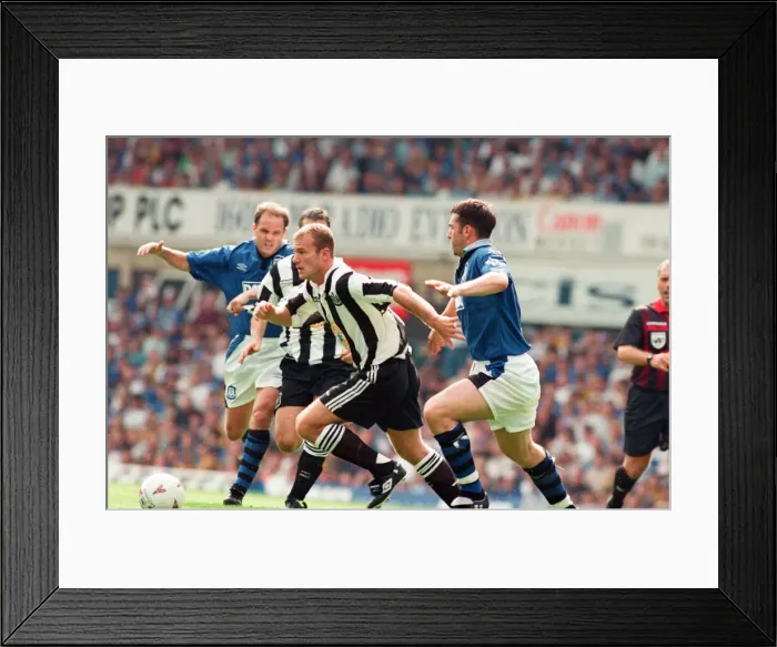 Framed Print : Everton v Newcastle Premiership Football 17th August 1996