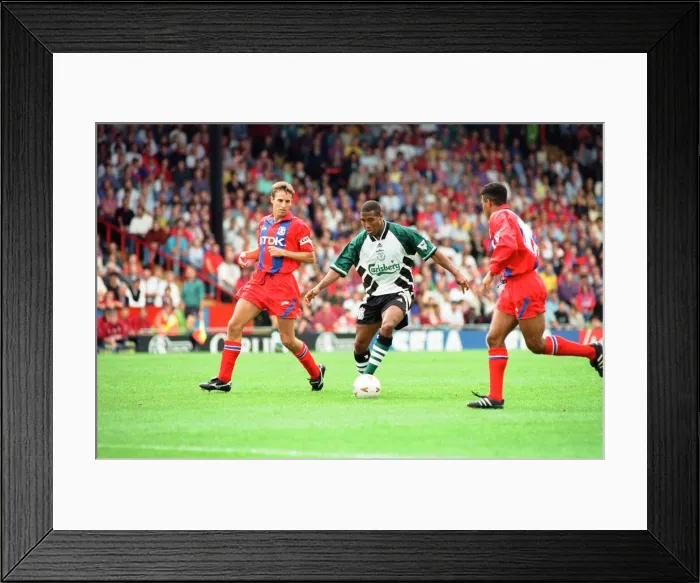 Framed Print : Crystal Palace v Liverpool Premiership Football 20th August 1994 John Barnes in Framed Print : Crystal Palace v Liverpool Premiership Football 20th August 1994 John Barnes in