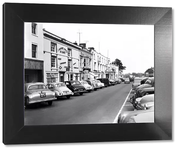 Bridge Street, the main street of Stratford-upon-Avon, Warwickshire. 6th April 1959
