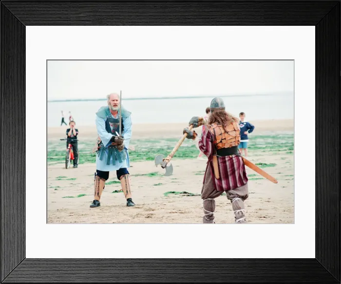 Framed Print : Redcar Folk Festival, 9th July 1994. Pictured, members of the Balhag Viking Reenactment Framed Print : Redcar Folk Festival, 9th July 1994. Pictured, members of the Balhag Viking Reenactment
