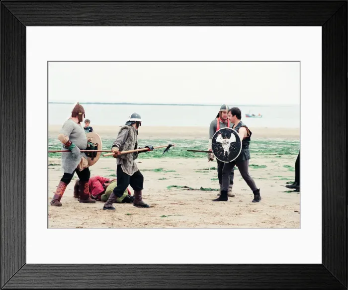 Framed Print : Redcar Folk Festival, 9th July 1994. Pictured, members of the Balhag Viking Reenactment Framed Print : Redcar Folk Festival, 9th July 1994. Pictured, members of the Balhag Viking Reenactment