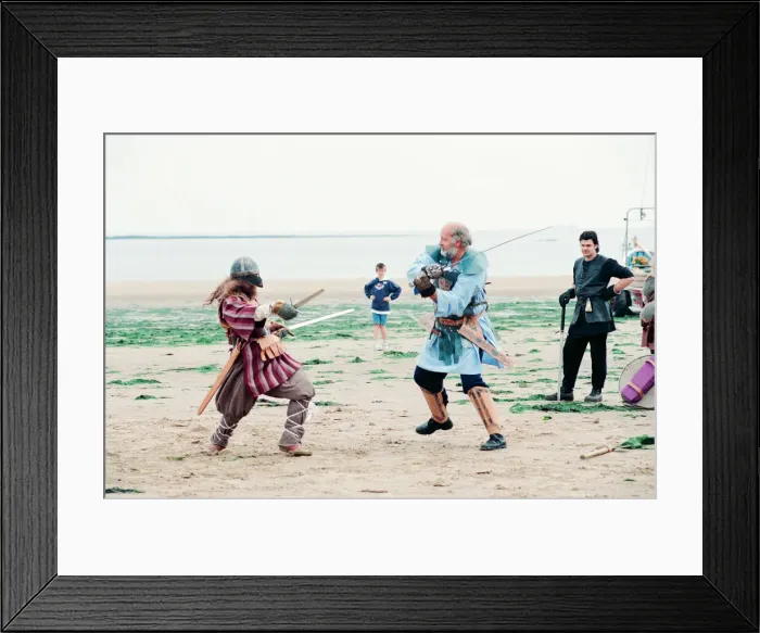 Framed Print : Redcar Folk Festival, 9th July 1994. Pictured, members of the Balhag Viking Reenactment Framed Print : Redcar Folk Festival, 9th July 1994. Pictured, members of the Balhag Viking Reenactment