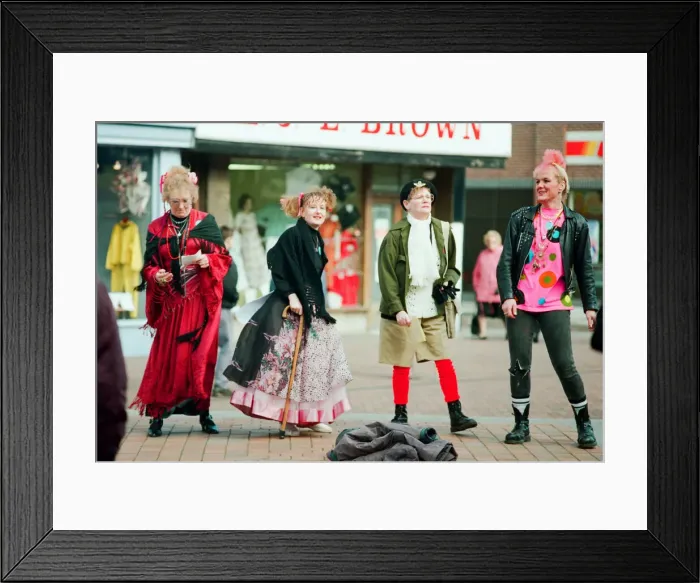 Framed Print : Performers from Redcar and Cleveland MIND, take part in street cabaret event to preview Framed Print : Performers from Redcar and Cleveland MIND, take part in street cabaret event to preview