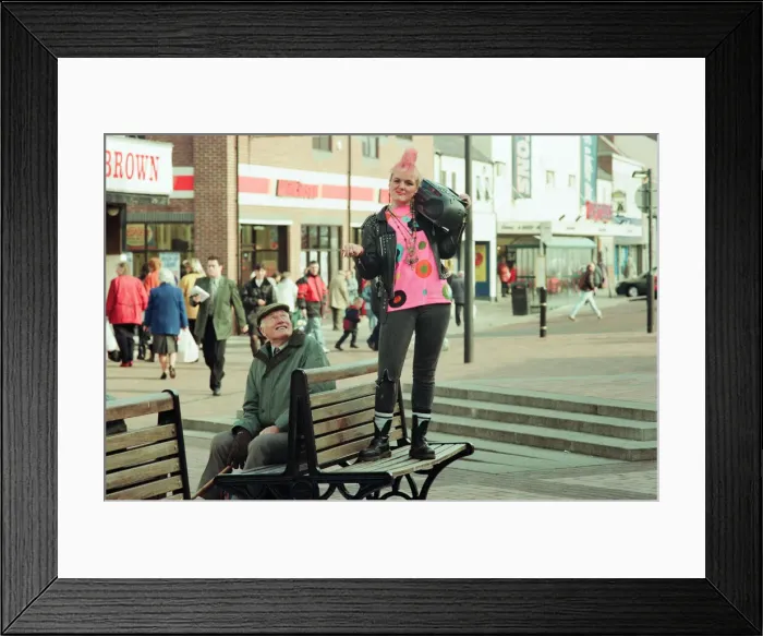 Framed Print : Performers from Redcar and Cleveland MIND, take part in street cabaret event to preview