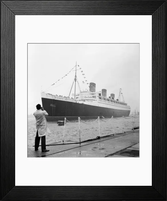 Framed Print : The Cunard White Star liner Queen Mary sails for the last time Framed Print : The Cunard White Star liner Queen Mary sails for the last time