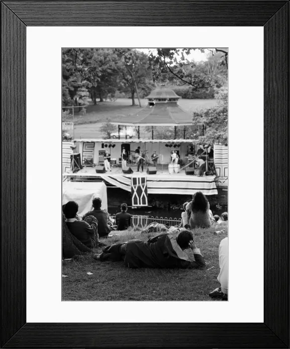 Framed Print : Music Festival, Sefton Park, south Liverpool, Merseyside, 12th August 1988